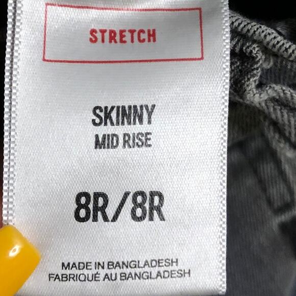 Express Womens Jeans Gray Denim Mid Rise Skinny Stretch 8 Regular - Picture 5 of 12